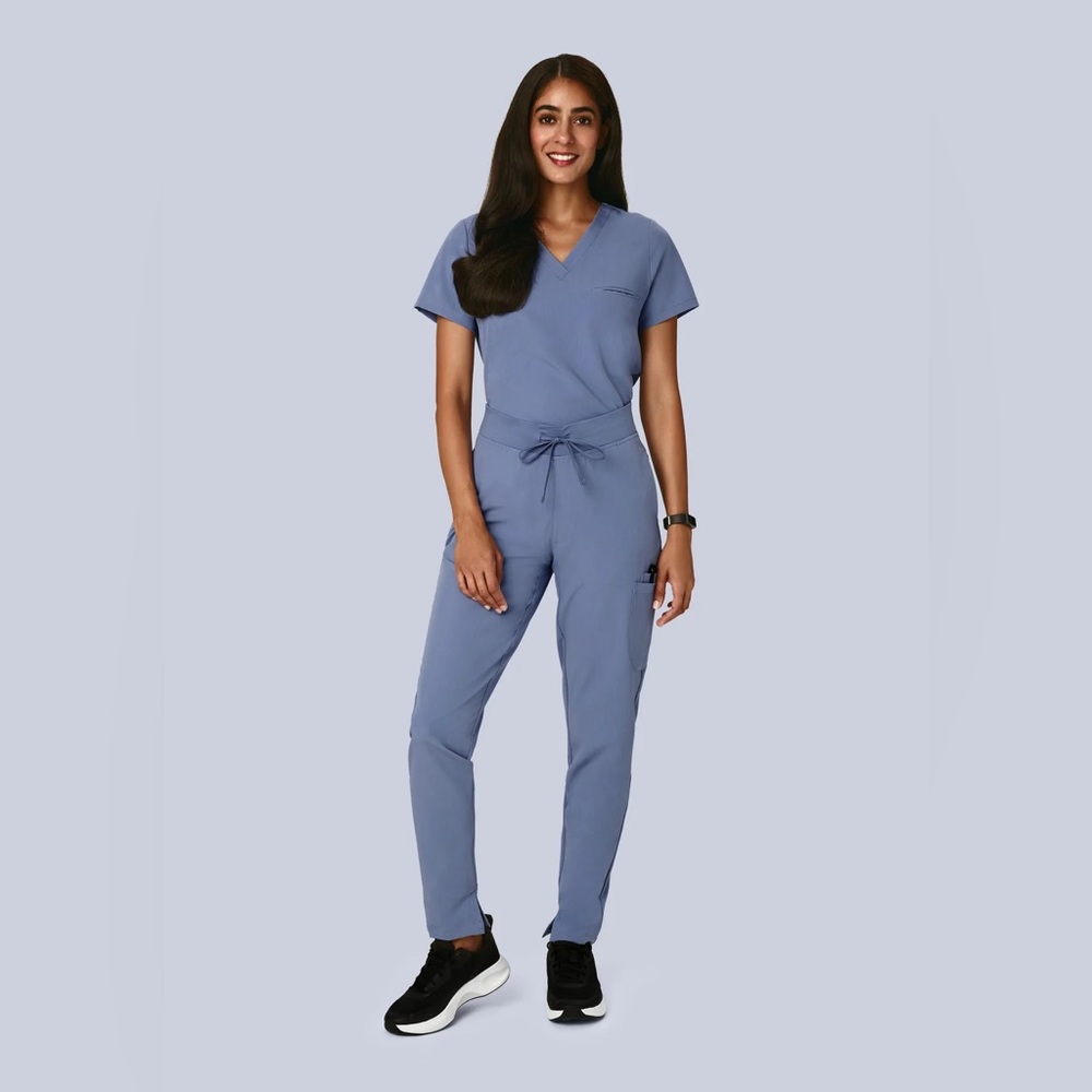 Women's Mandala Scrubs Set - Periwinkle XS Tall